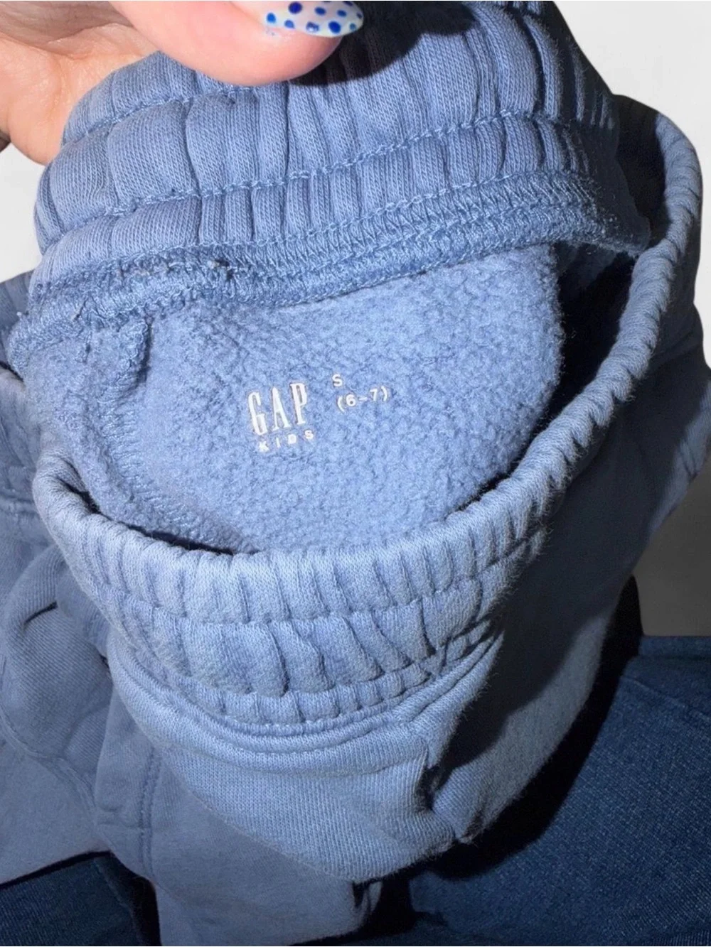 GAP Kids Wide-Leg Sweatpants in Dusty Blue